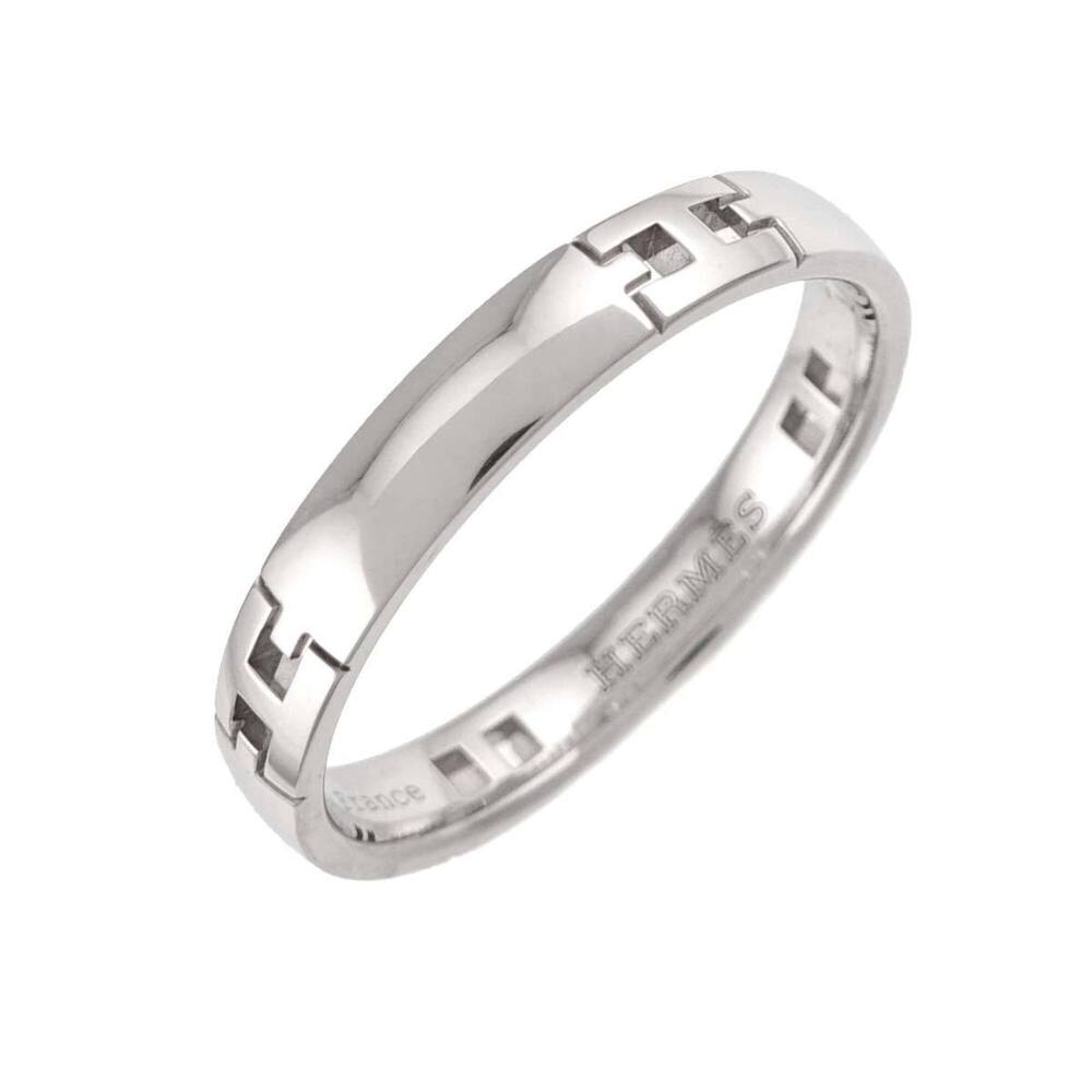 Hermes Ever Hercules Ring #60 18K WG White Gold 750